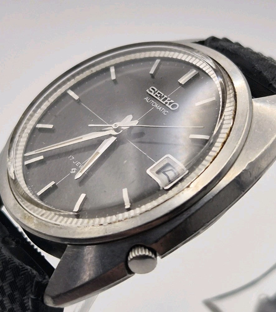 VINTAGE 60's SEIKO AUTOMATIC 6105 6009 MEN'S WATCH Captain Willard Movement Rare0