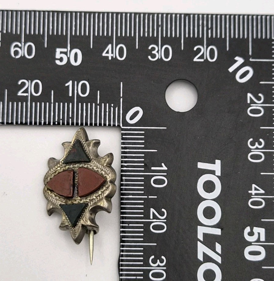 antique Victorian Scottish  pebble  brooch12