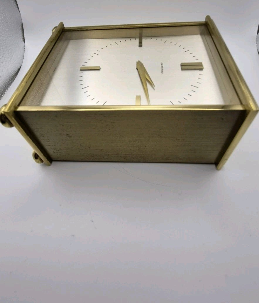 Garrard mechanical 1979 presentation brass cased mantle clock - Working8