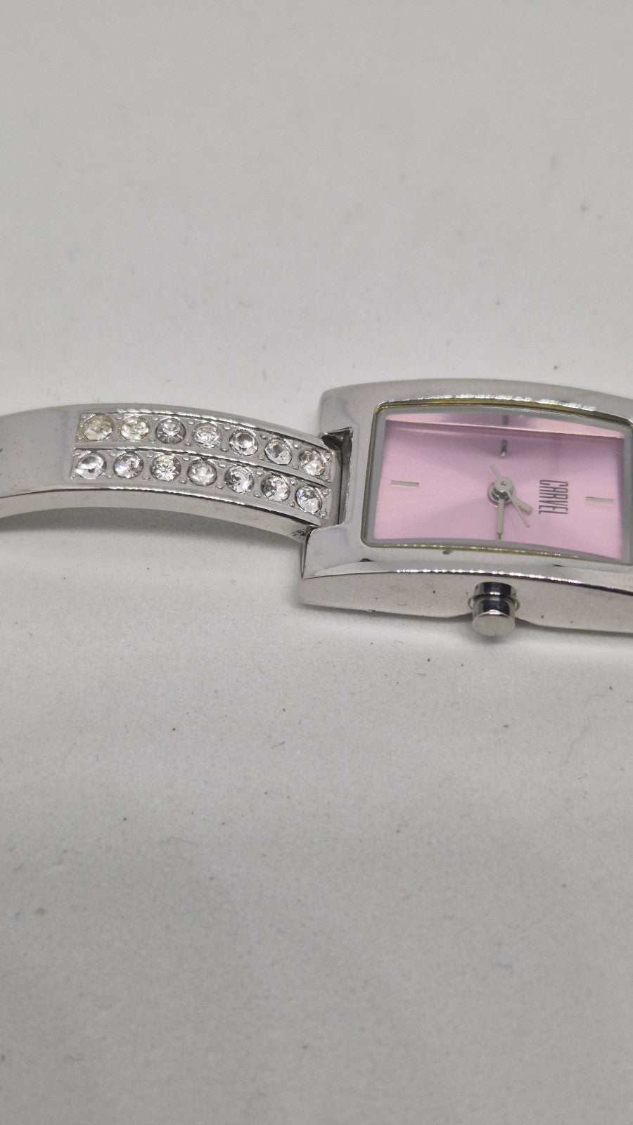 Carvel Ladies Pink Gem Watch7