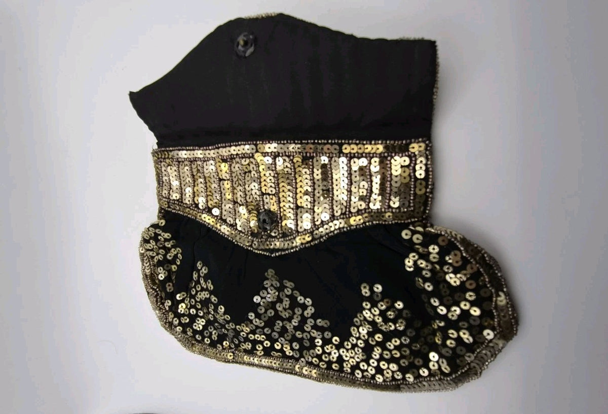 vintage Belgium Art Deco sequin evening purse6