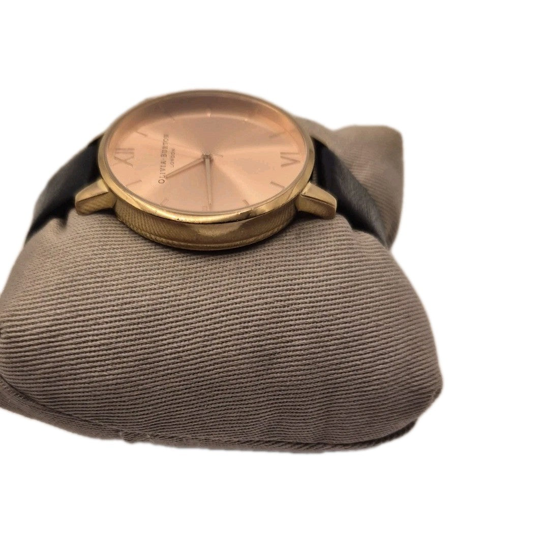 Olivia Burton Big Dial Black and Gold Women's Watch1