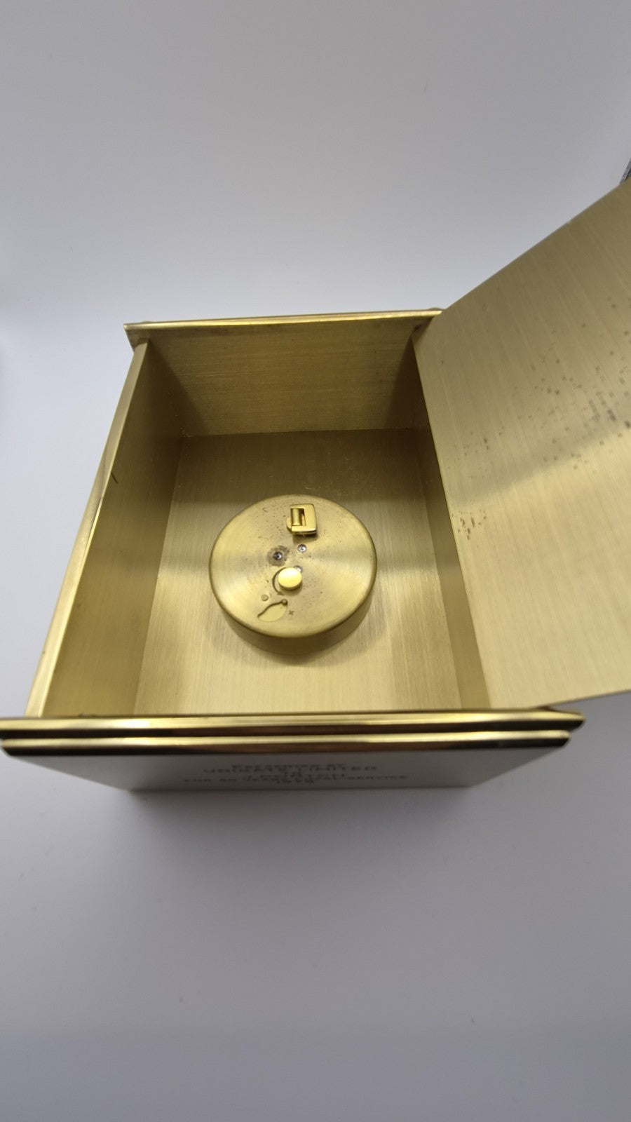 Garrard mechanical 1979 presentation brass cased mantle clock - Working3