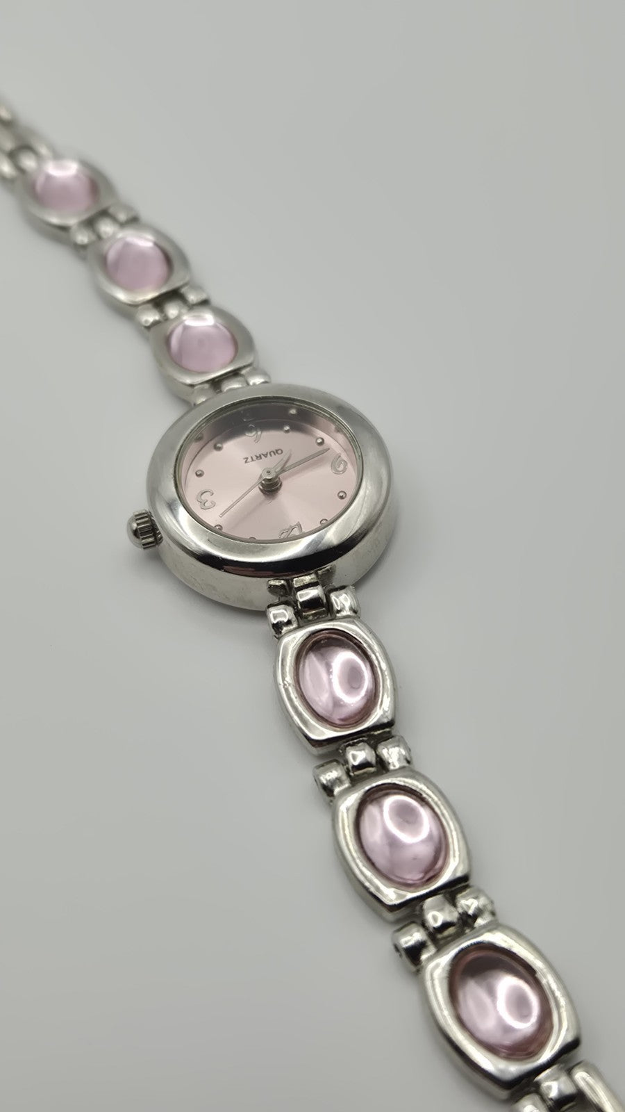 Ladies QUARTZ WRISTWATCH WITH PINK STONE STRAP AND MATCHING BRACELET IN A...8