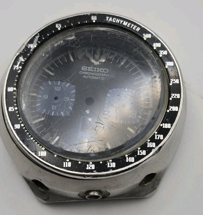 Authentic Seiko 6138 0040 Bullhead Chronograph Case Set Original Dial & Caseback13