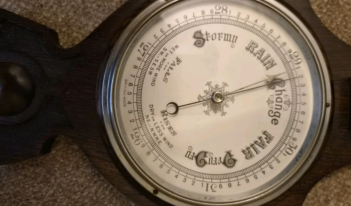 Antique Quality carved Banjo Barometer2