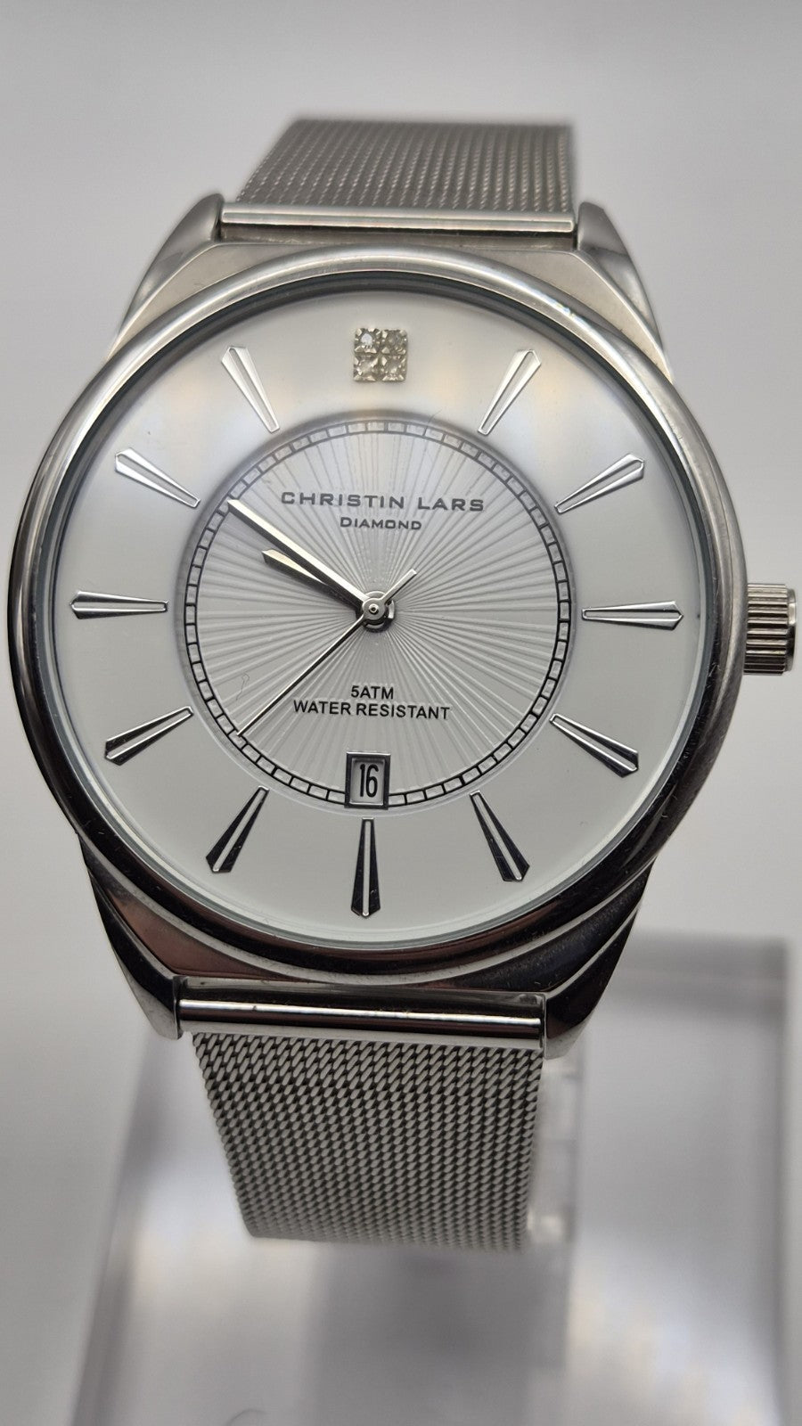Christin Lars Diamond men's quartz dress watch12