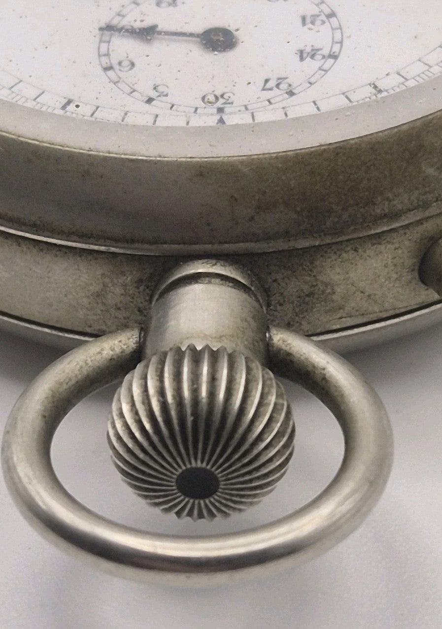 Stauffer & Co. split seconds military pocket stopwatch, signed SS&Co, Serial...4