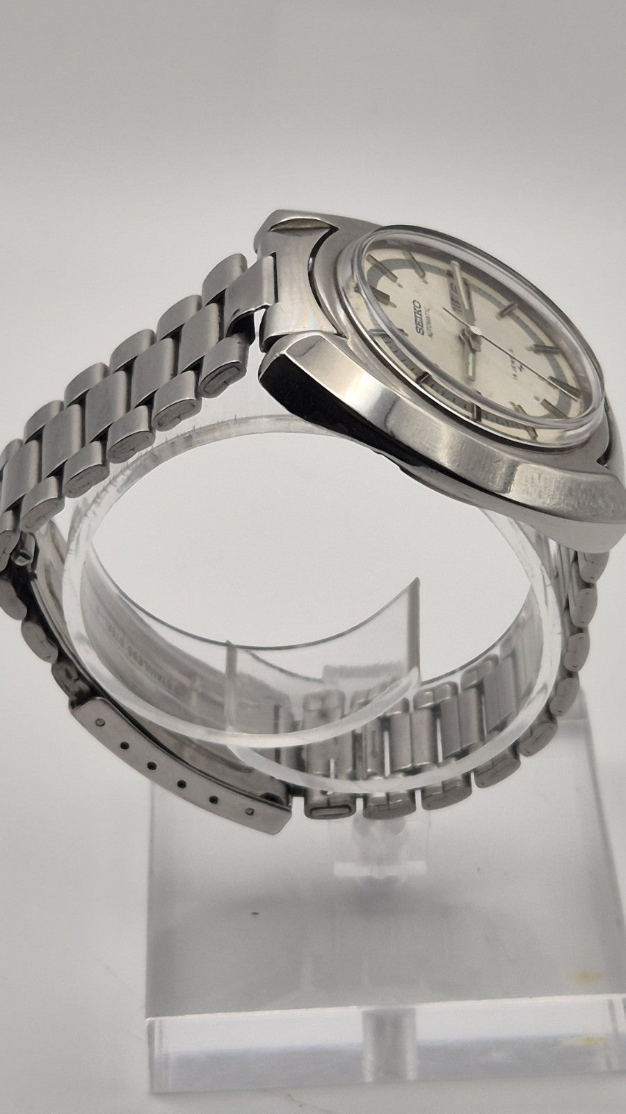 Vintage Seiko Automatic 7006 8040 Day Date Silver Dial – 19J – Japan4