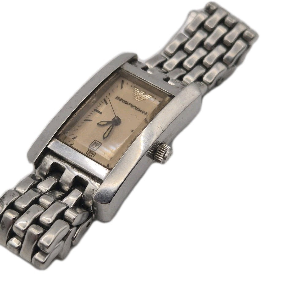Emporio Armani AR-0126 Silver Tone Quartz Analog Casual Wristwatch2